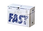 Lot de 25 Boîtes Archives en Carton Dos 15cm Montage Manuel Blanc / Bleu FAST