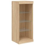 vidaXL Buffet avec lumières LED chêne sonoma 162x37x100 cm