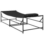 vidaXL Lit de jardin - Anthracite - 200x74x73 cm - Acier & Textilène