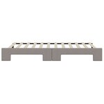 vidaXL Lit de jour avec lit gigogne taupe 100x200 cm tissu