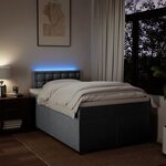 vidaXL Sommier à lattes de lit avec matelas Gris clair 120x200cm Tissu