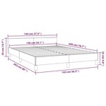 vidaXL Cadre de lit avec tête de lit Cappuccino 140x200 cm Similicuir