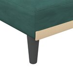 vidaXL Chaise longue vert foncé velours