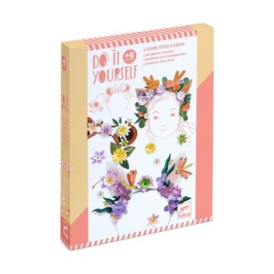 Djeco DJ07927 - 3 serre-têtes à créer Flower Friends