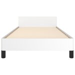 vidaXL Cadre de lit avec tête de lit Blanc 100x200 cm Similicuir