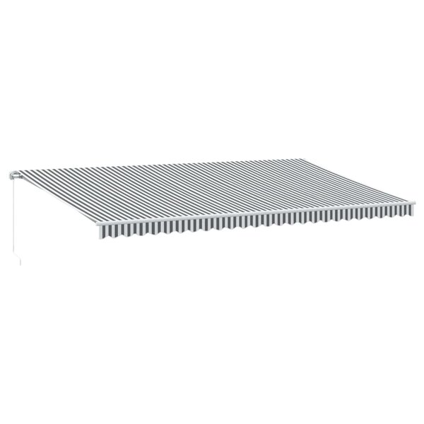 vidaXL Auvent manuel rétractable avec LED anthracite blanc 600x350 cm