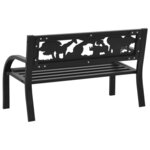 vidaXL Banc de jardin pour enfants 86 cm acier