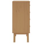 vidaXL Table de chevet OLDEN blanc et marron bois de pin solide