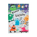 Carte de voeux enfant - anniversaire - happy birthday monstres tu es super !
