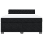 vidaXL Sommier à lattes de lit avec matelas Noir 180x200 cm Velours