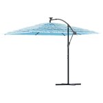 vidaXL Parasol de jardin avec mât en acier bleu 290x290x238 cm