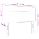 Tête de lit design lignes marron foncé 90 cm en tissu