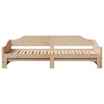 vidaXL Lit de jour avec lit gigogne 90x190 cm bois de pin massif