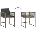 vidaXL Chaises de jardin avec coussins lot de 4 gris résine tressée