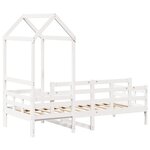 vidaXL Lit de jour avec toit blanc 90x190 cm bois de pin massif