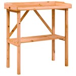 vidaXL Table à plantes avec étagère marron 78x38x82 5 cm bois de sapin