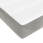 vidaXL Matelas de lit à ressorts ensachés Gris clair 160x200x20 cm