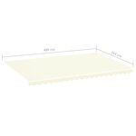 vidaXL Tissu de remplacement pour auvent Crème 5x3 5 m