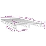 vidaXL Lit de palette 90x190 cm Bois de pin massif Simple
