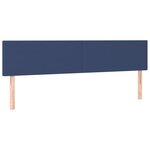 vidaXL Sommier à lattes de lit avec matelas Bleu 200x200 cm Tissu
