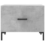 vidaXL Table basse gris béton 50x50x40 cm bois d'ingénierie
