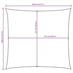 vidaXL Voile de parasol tissu oxford carré 4 5x4 5 m orange
