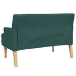 vidaXL Banc avec coussins vert foncé 113x64 5x75 5 cm tissu