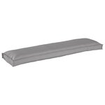 vidaXL Coussins de palette pour banc 2 pièces Gris 150x40x8 cm Tissu Oxford