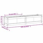 vidaXL Jardinières 2 Pièces bois de pin massif