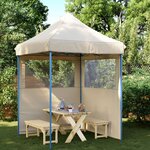 vidaXL Tente de réception pliable escamotable avec 2 parois latérales