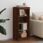 vidaXL Buffet avec lumières LED chêne marron 41x37x100 cm