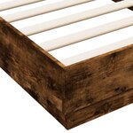 vidaXL Cadre de lit avec lumières LED chêne fumé 75x190 cm