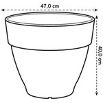 Pot de fleurs Rond VIBIA - Plastique Réservoir - Ø 47 - Vert