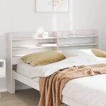 vidaXL Tête de lit avec étagères blanc 120 cm bois massif de pin