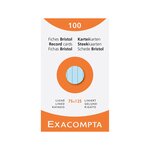 Etui De 100 Fiches - Bristol Ligné Non Perforé 75x125mm - Couleurs Assorties - Exacompta