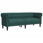 vidaXL Ensemble de canapés 2 Pièces vert foncé tissu