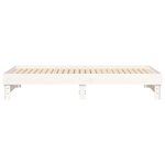 vidaXL Lit coulissant Blanc 2x(100x200) cm Bois de pin massif