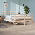 vidaXL Cadre de lit Bois de pin massif 140x200 cm