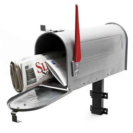 Us mailbox boite aux lettres design américain argent-gris montage au mur poste
