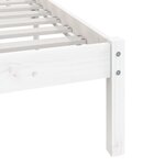 vidaXL Cadre de lit sans matelas blanc 120x190 cm bois de pin massif