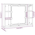 vidaXL Armoire à miroir avec LED Blanc 76x15x55 cm