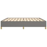 vidaXL Cadre de lit Gris foncé 200 x 200 cm Tissu