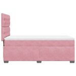 vidaXL Sommier à lattes de lit avec matelas Rose 90x190 cm Velours