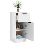 vidaXL Buffet Blanc brillant 30x30x70 cm Bois d'ingénierie