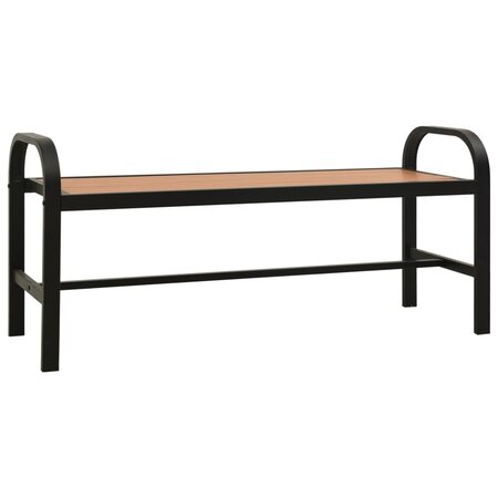 vidaXL Banc de jardin 124 5 cm acier et WPC marron et noir