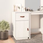 vidaXL Armoire de bureau Blanc 40x50x75 cm Bois massif de pin