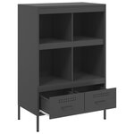 vidaXL Buffet haut noir 68x39x101 5 cm acier laminé à froid