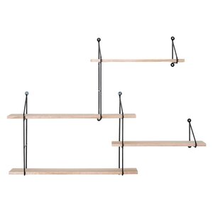 House Nordic Étagère Lucy Noir et naturel