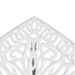 vidaXL Table de jardin blanc 53x53x53 cm aluminium coulé