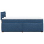 vidaXL Sommier à lattes de lit avec matelas Bleu 90x200 cm Tissu